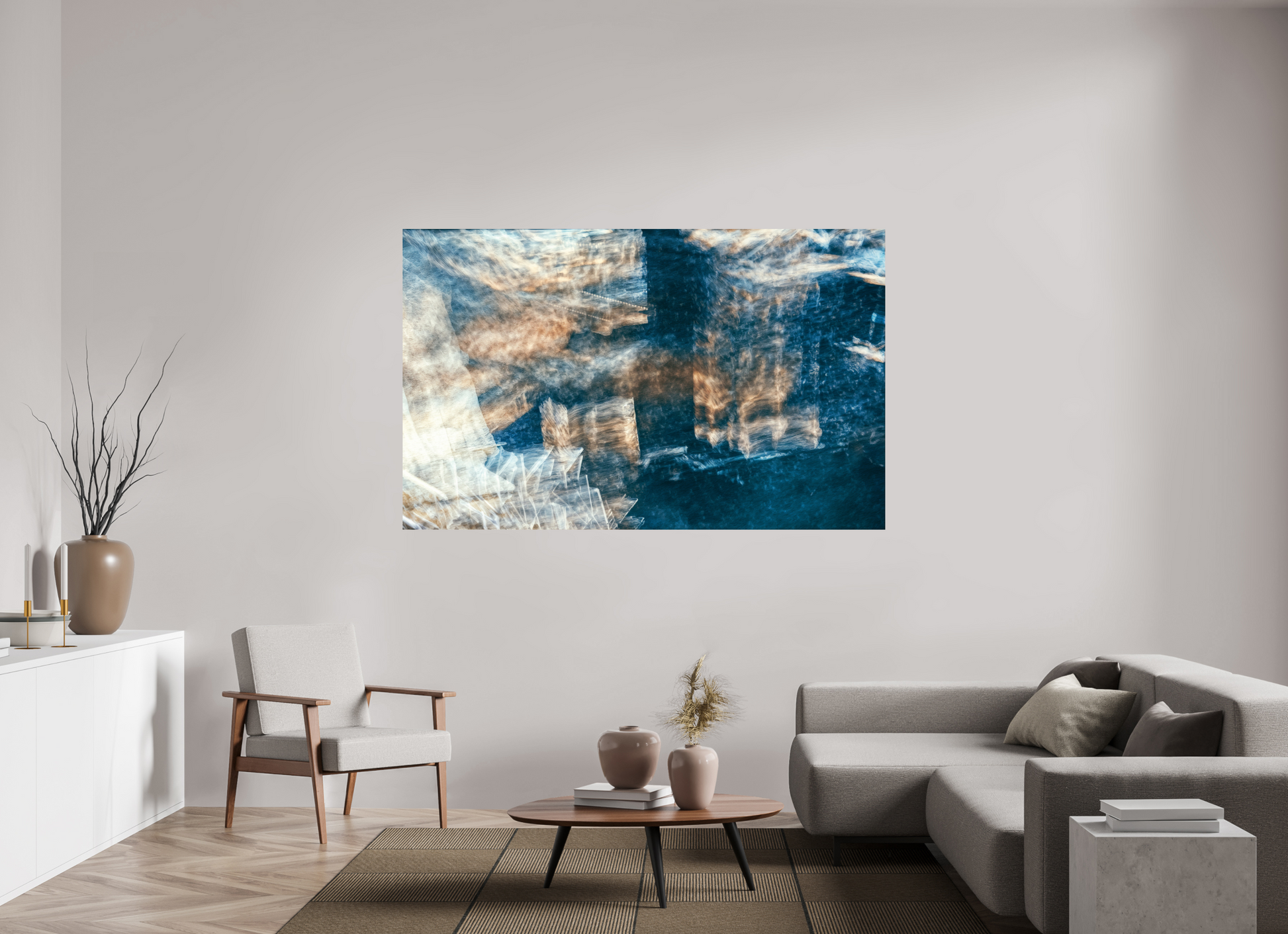 192.6 x 120 cm, 1 Single print on Fuji Crystal Pearl photo paper Mapping of a faded dream