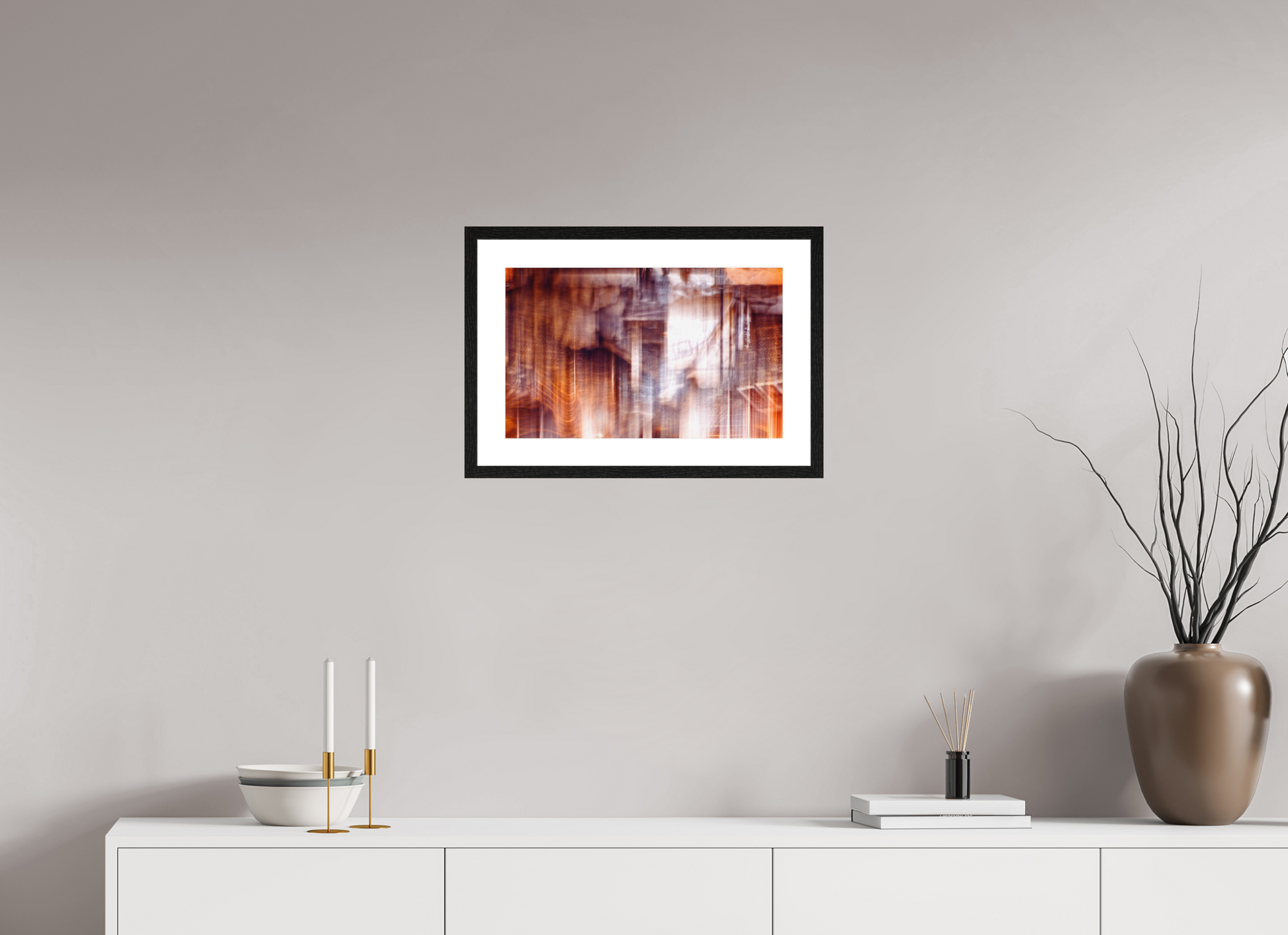 48,2 x 30 cm, 4 Cadre Noir : Passe-Partout Blanc La charpente tremblante de l’oubli