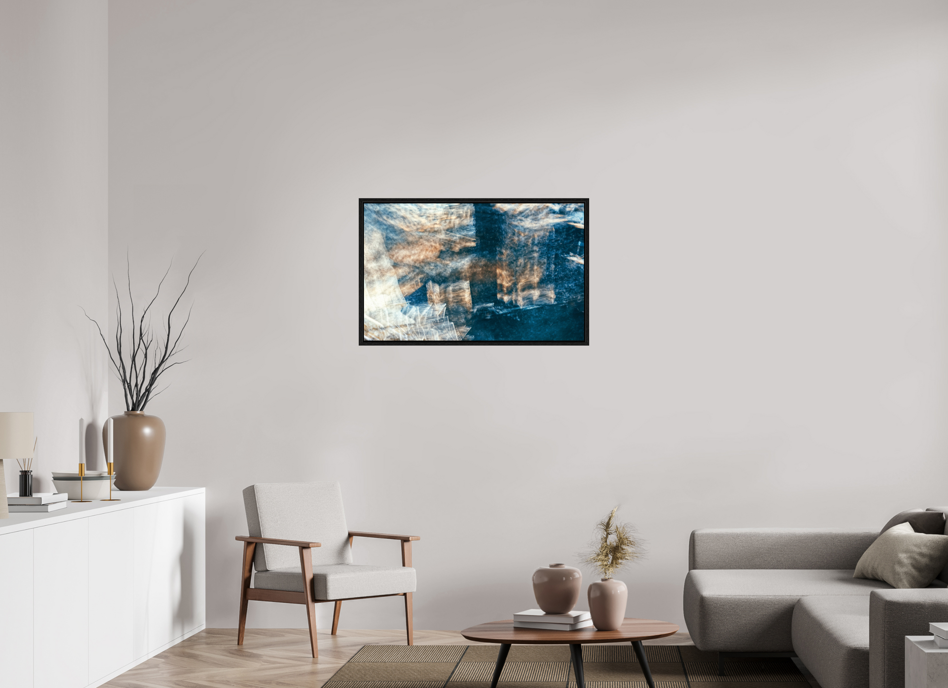 96.3 x 60 cm, 8 Black American box Mapping of an erased dream