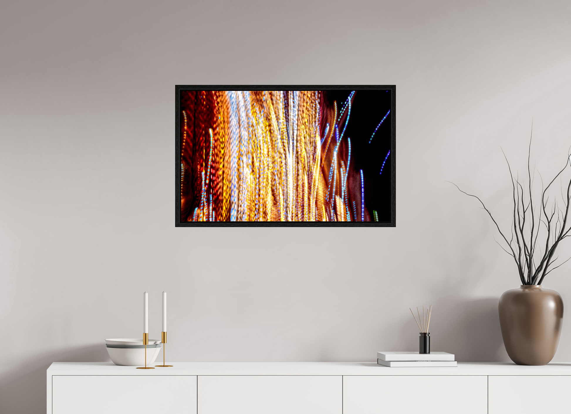 80 x 50 cm, 8 Caisse américaine Noire Ode aux filaments célestes