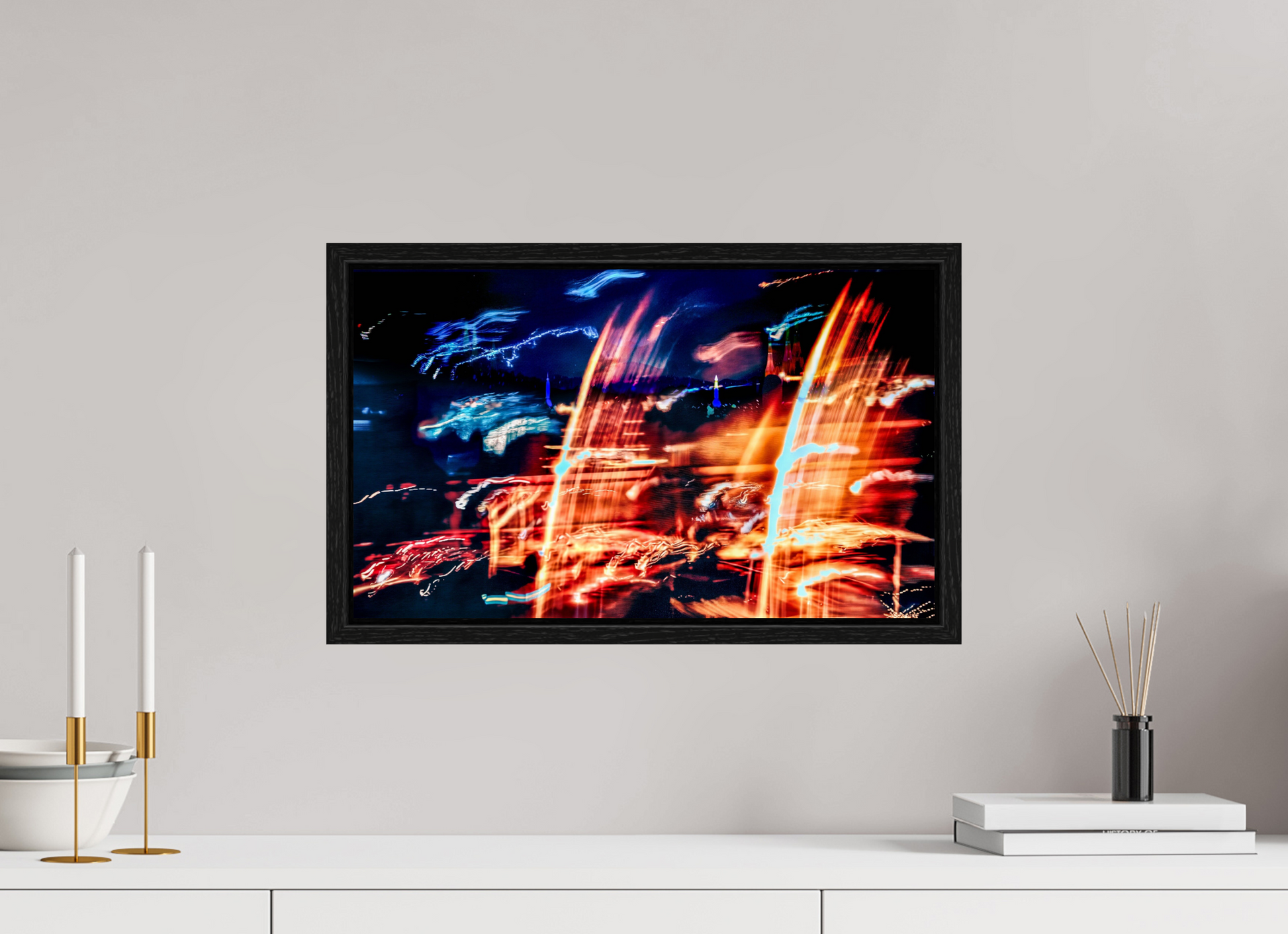 50 x 30 cm, 8 Black American Box The Waves of the Invisible Sky