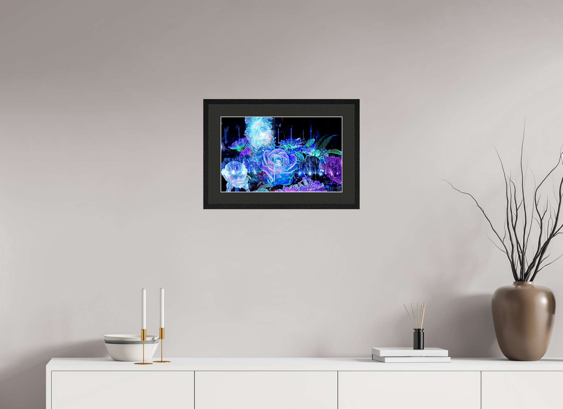 48 x 30 cm, 5 Cadre Noir : Passe-Partout Noir lisière Blanche La Rosée des Étoiles