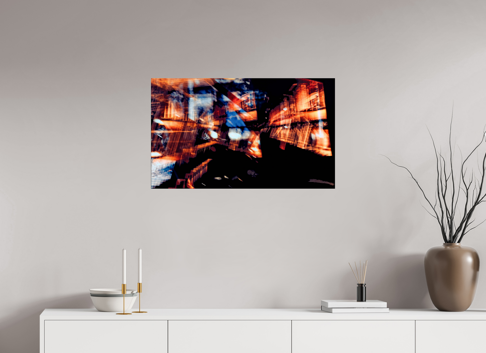 83.4 x 50 cm, 2 Photo print mounted on Dibond Fragments of a glowing world