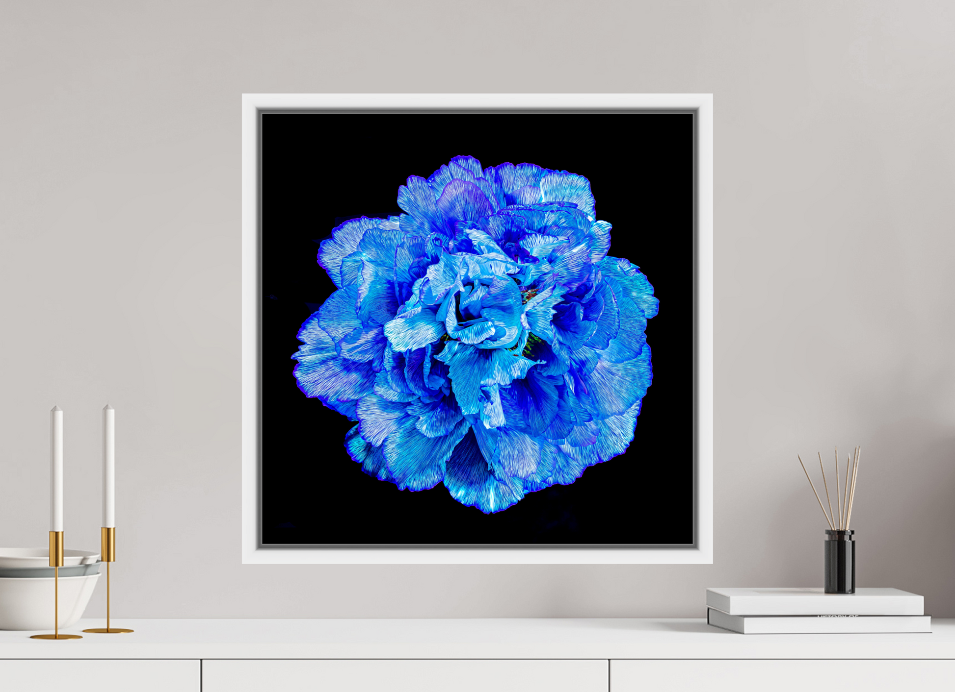 50 x 50 cm, 9 White American Box Matrix of Light