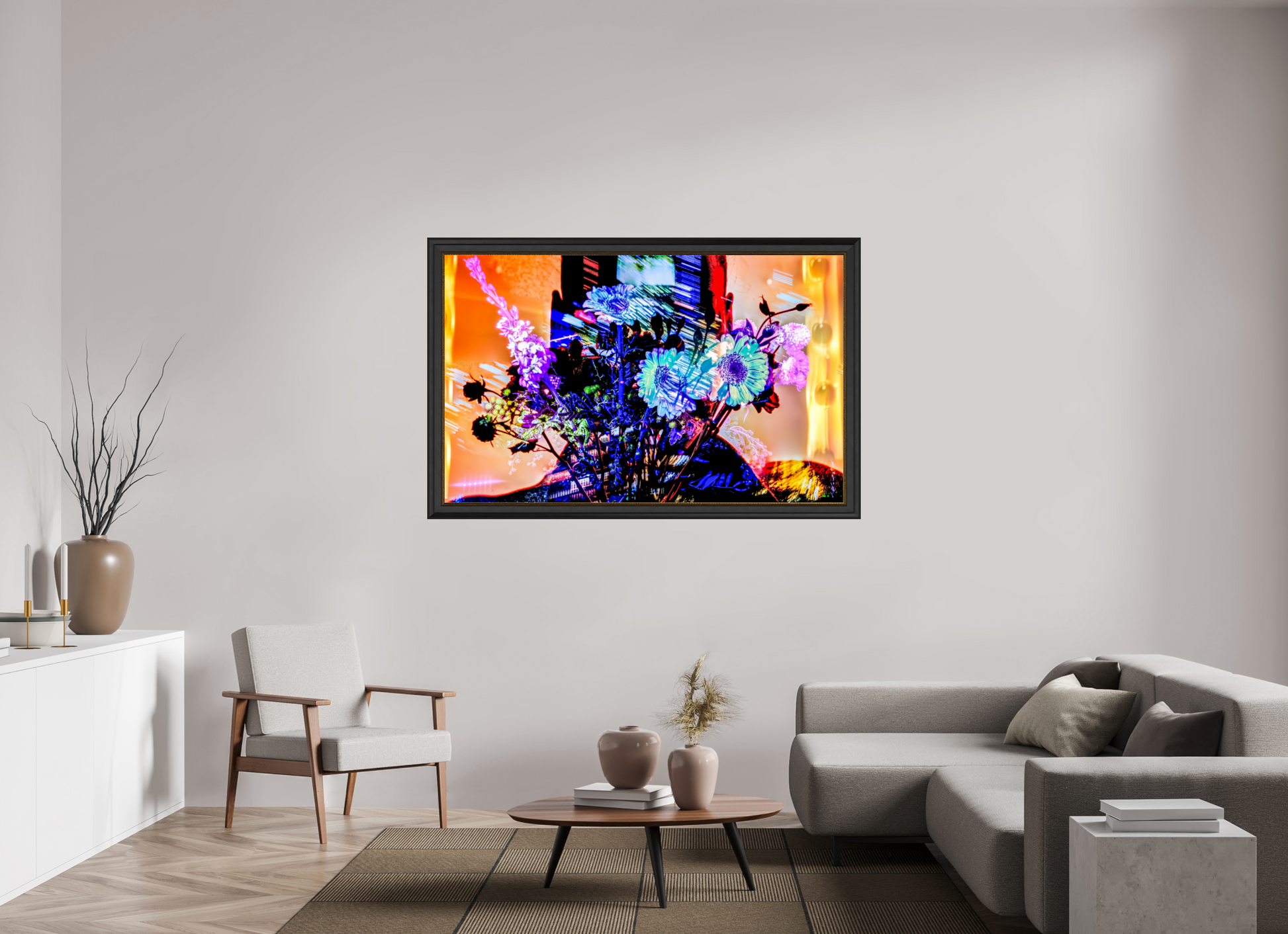 160 x 100 cm, 11 Black and Gold Frame In your light, in our color