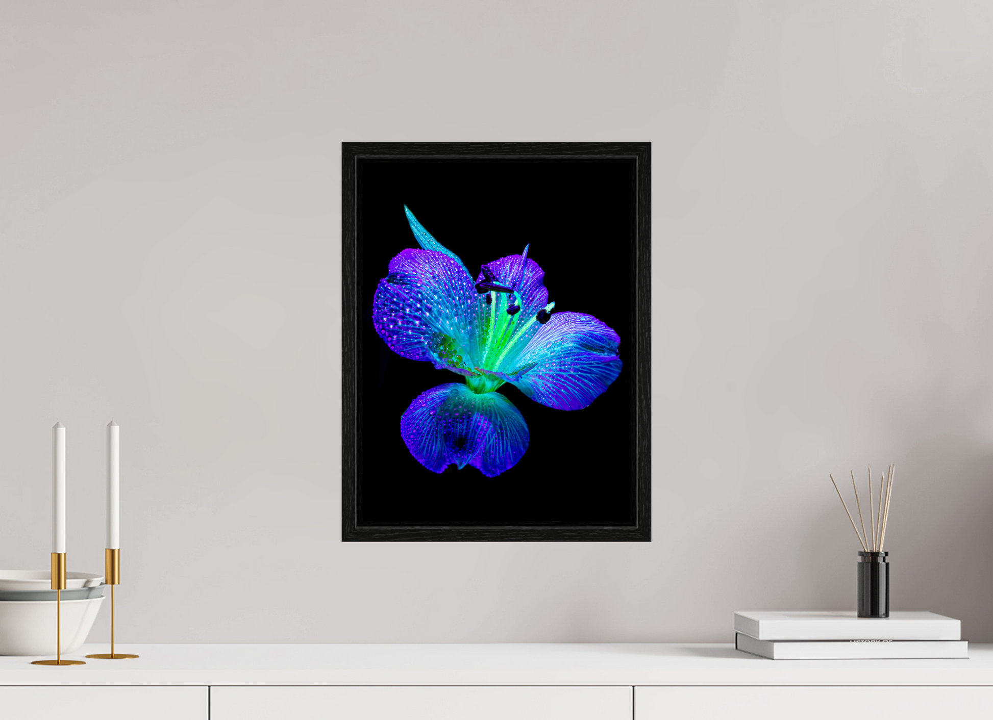 30 x 40 cm, 8 Black American Box The sparkle of wings in the dew