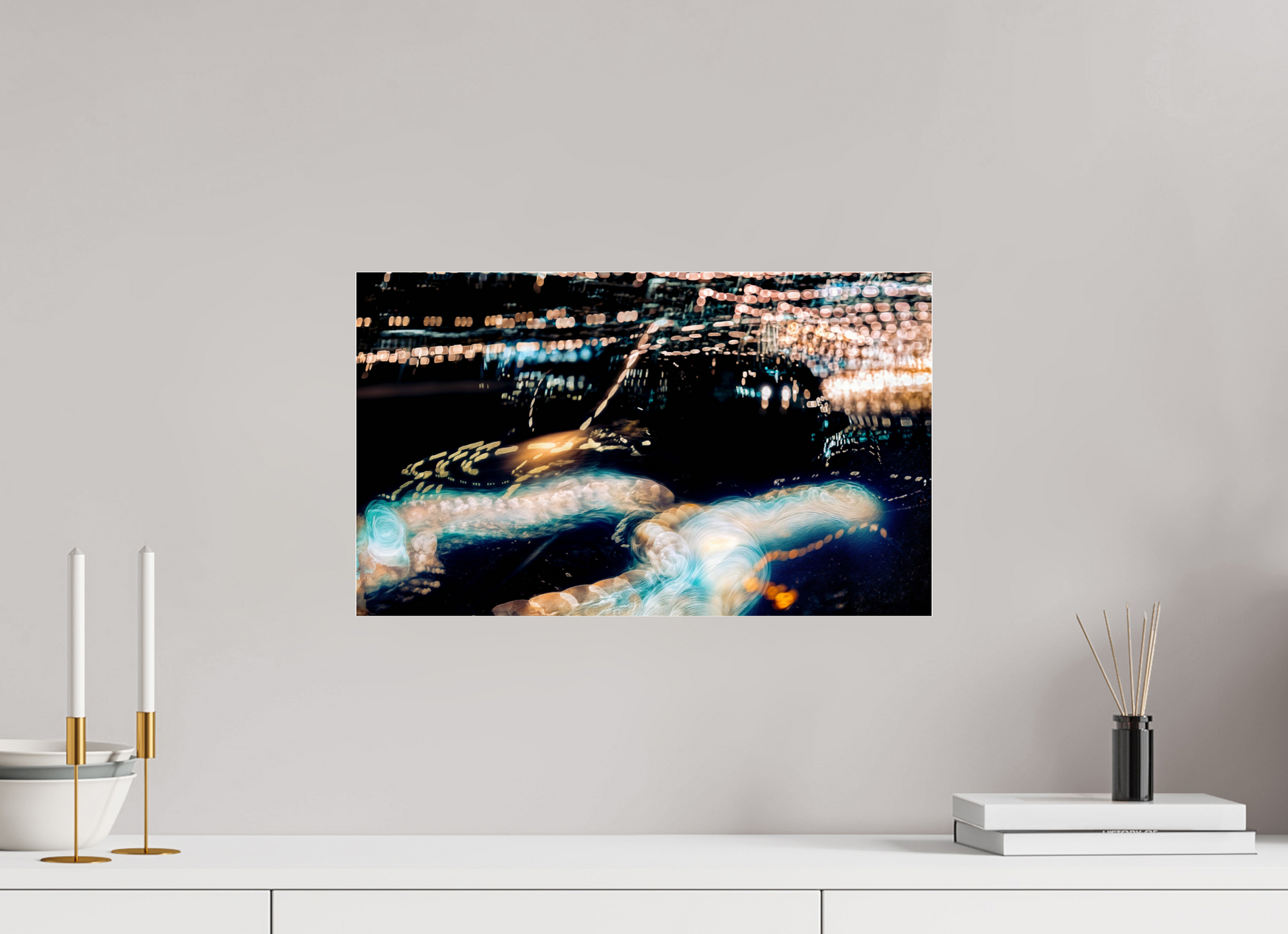 50.2 x 30 cm, 3 Photo print under acrylic glass The Epic of Modern Fireflies