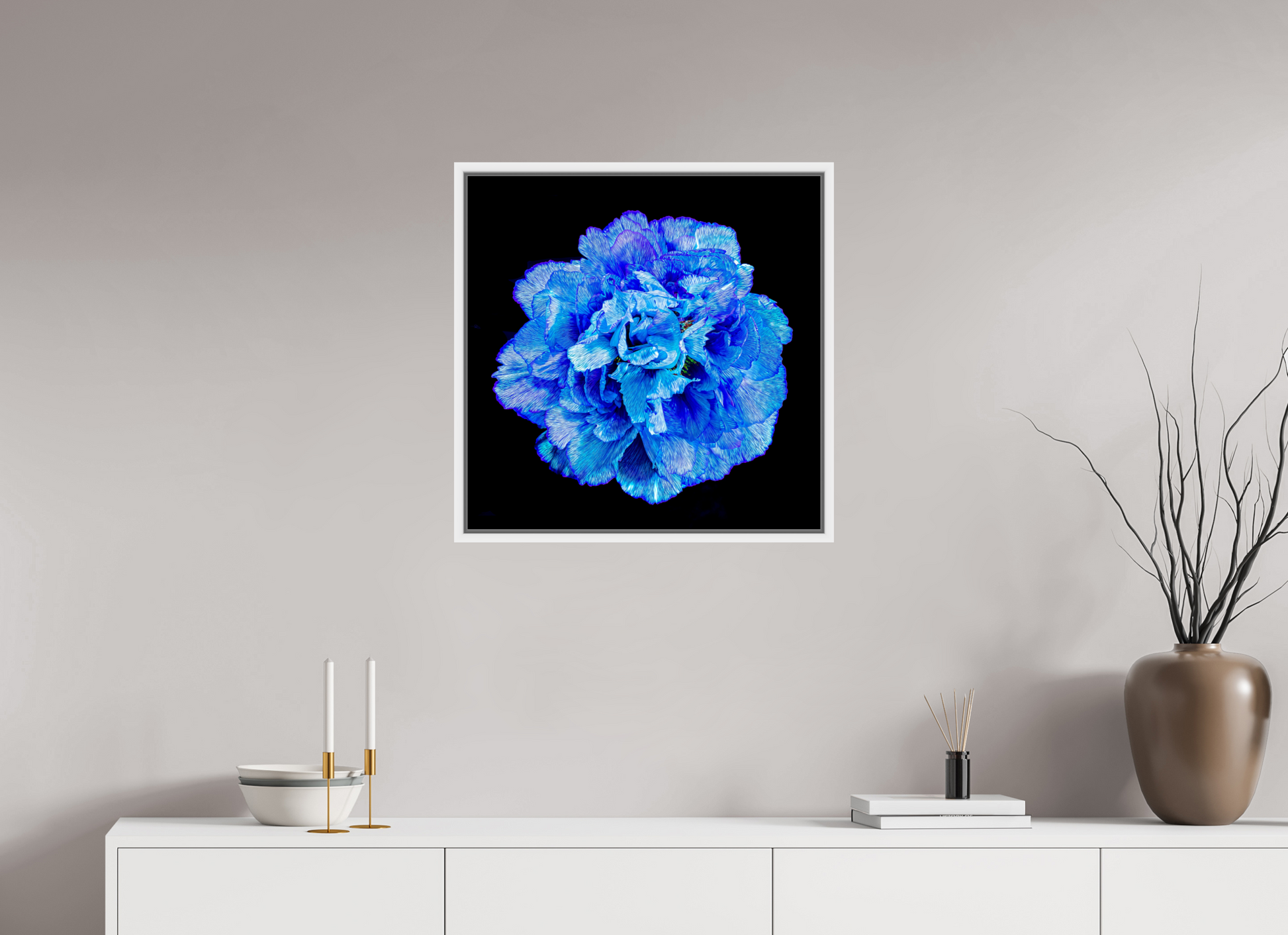 60 x 60 cm, 9 White American Box Matrix of Light