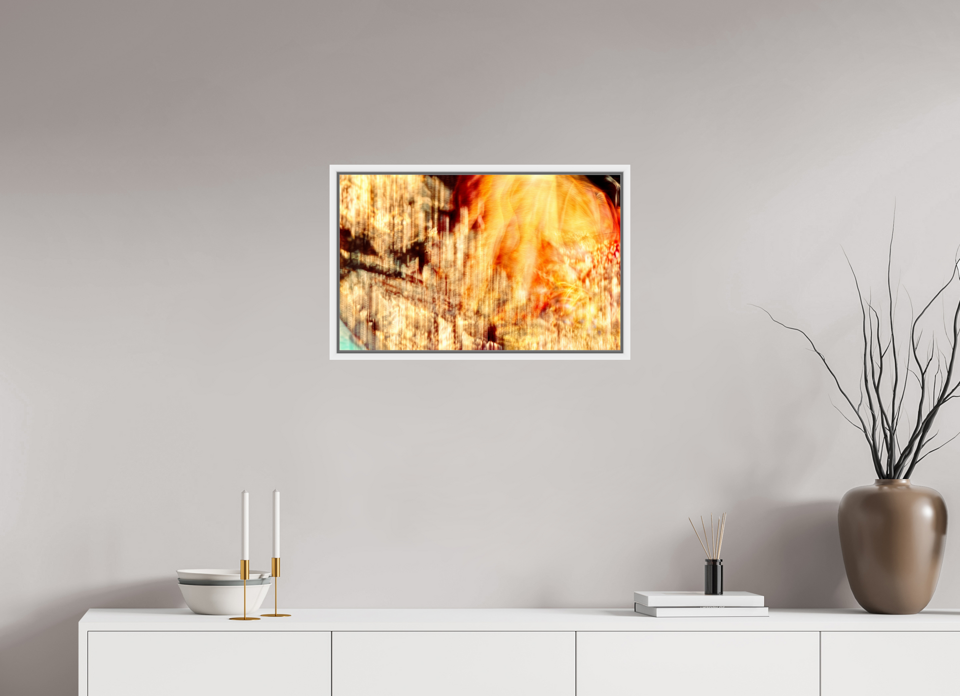 64 x 40 cm, 9 White American box The incandescent heart of the world