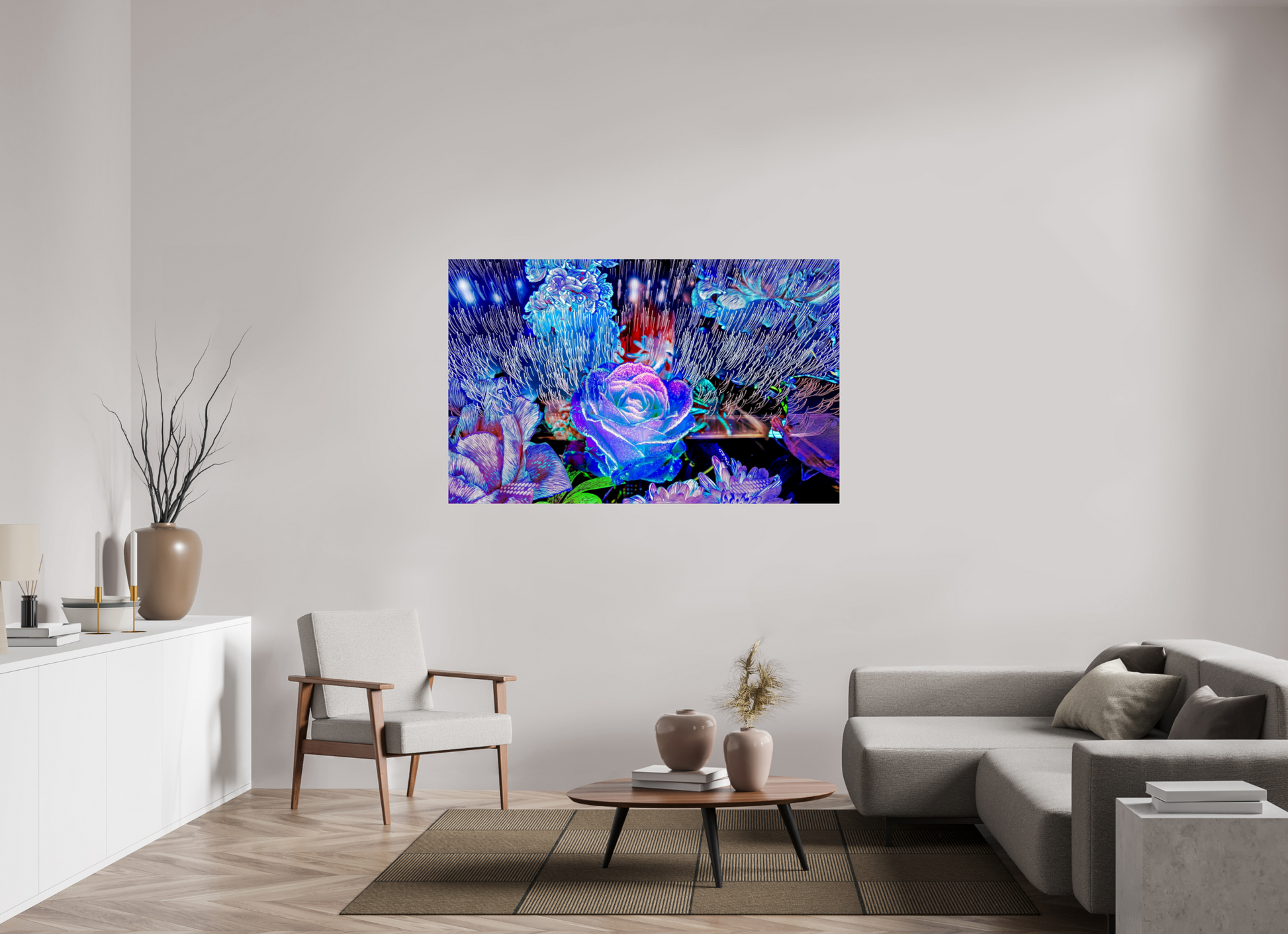 160 x 100 cm, 1 Single print on Fuji Crystal Pearl photo paper When light remembers flowers
