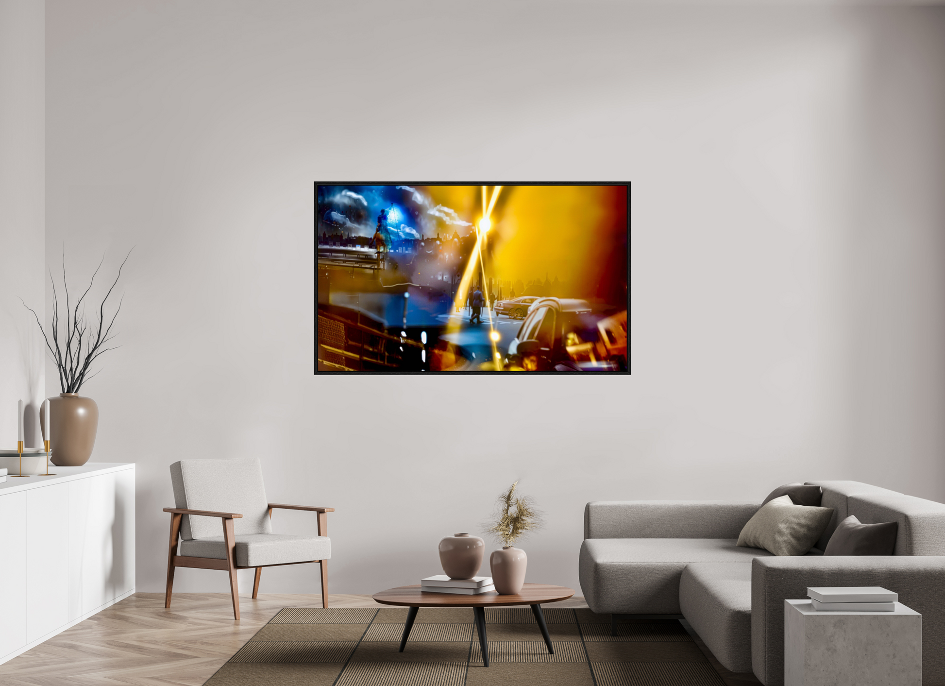 166.8 x 100 cm, 8 Black American Box The Passage of Golden Shadows