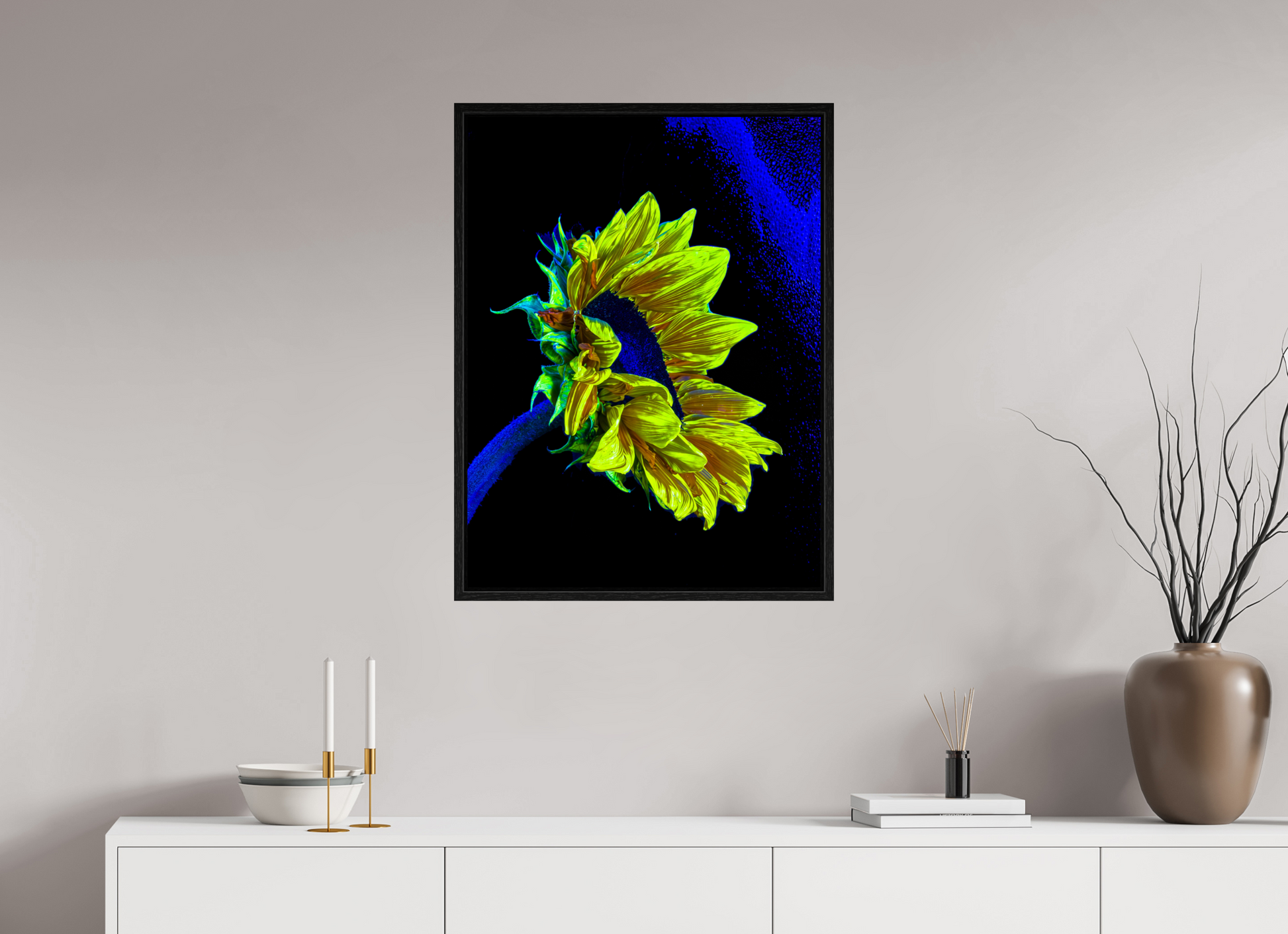 60 x 80 cm, 8 Black American Box Gold lost in the blue of silence