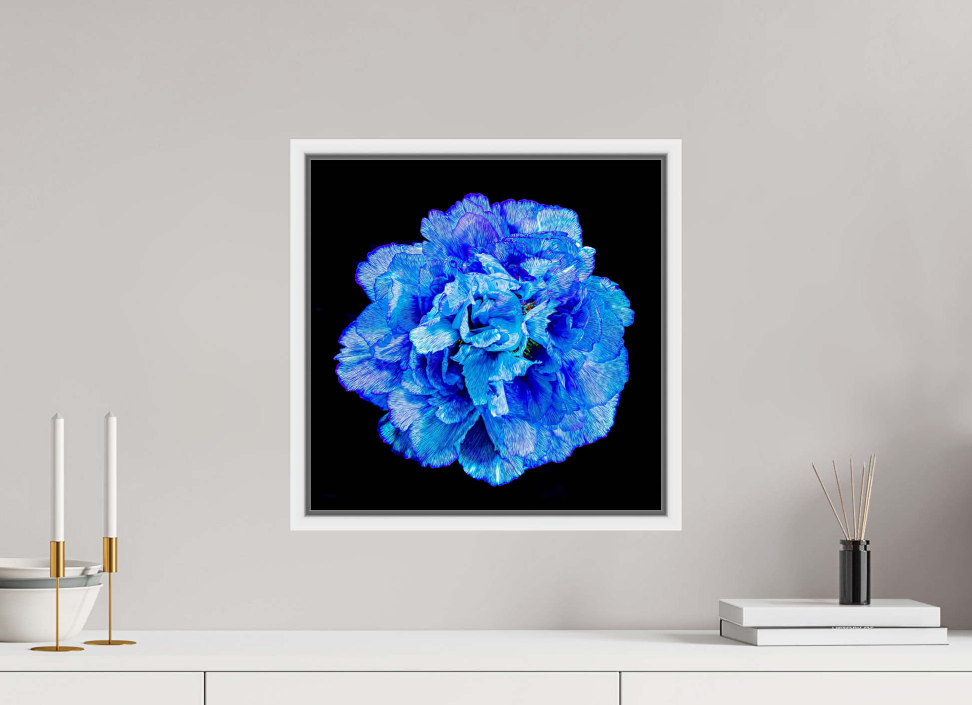 40 x 40 cm, 9 White American Box Matrix of Light