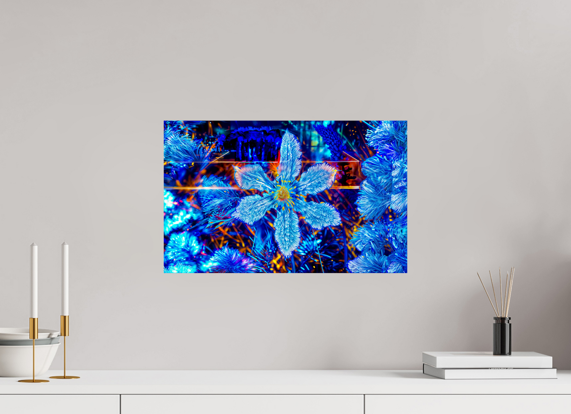 47.9 x 30 cm, 2 Photo print mounted on Dibond The flower that dreamed of stars