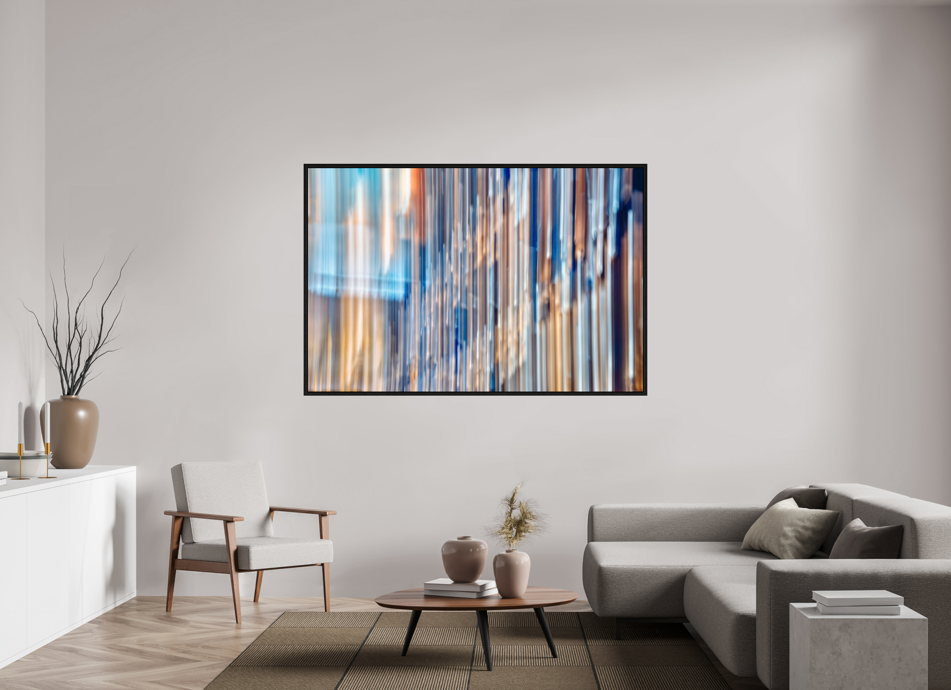 180 x 120 cm, 8 Black American Box The Strings of the World