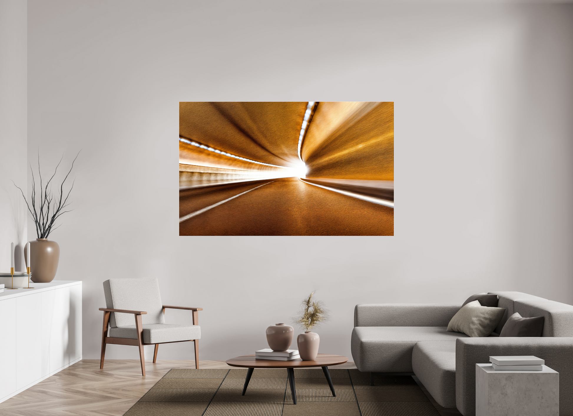192 x 120 cm, 3 Photo print under acrylic glass Passage to eternal light