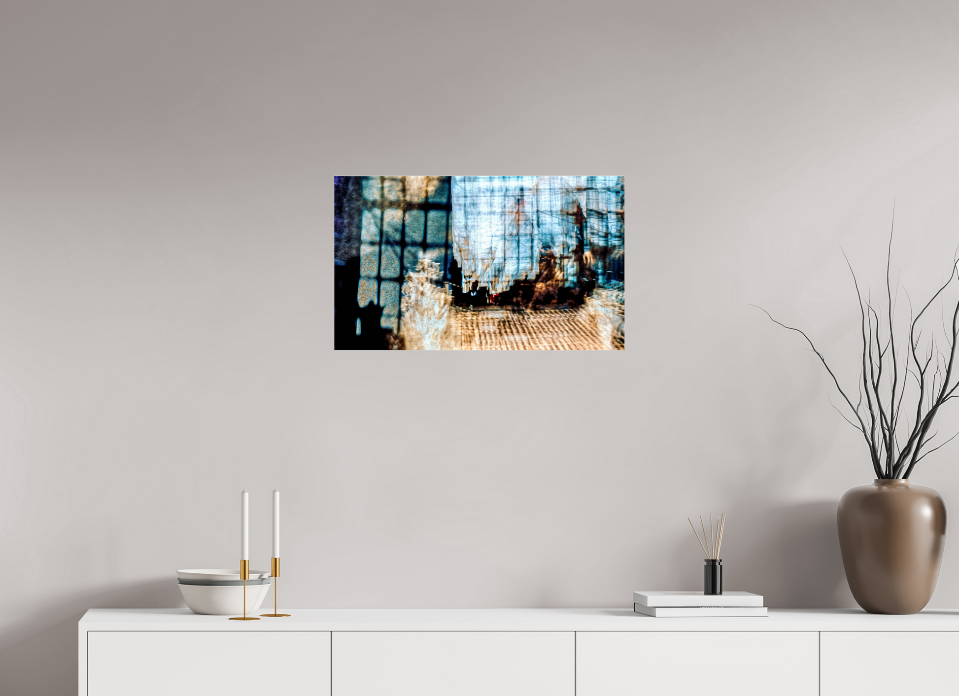 66.7 x 40 cm, 3 Photo print under acrylic glass Reflection of a World in Suspension