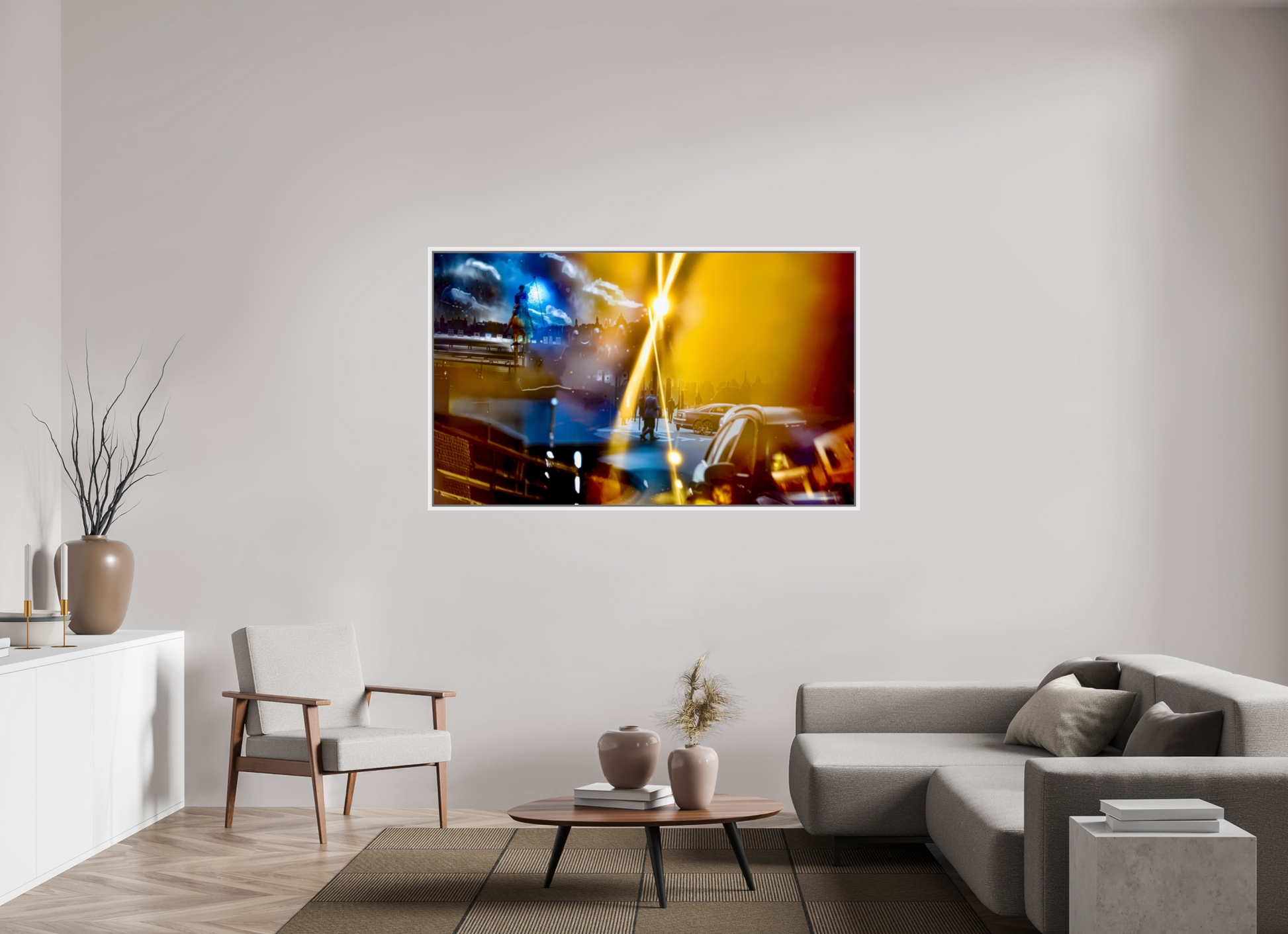 166.8 x 100 cm, 9 White American Box The Passage of Golden Shadows