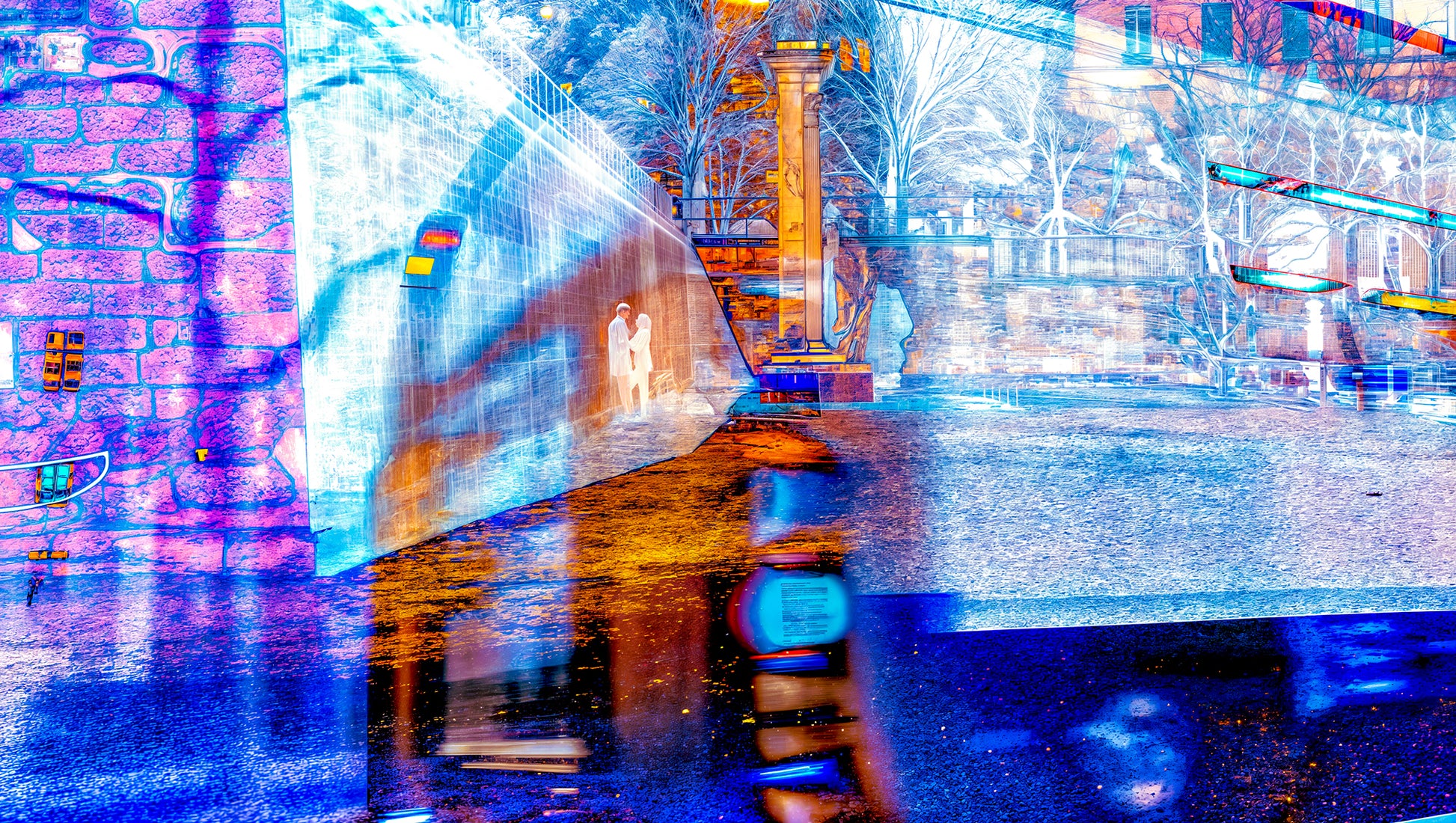 The wall of light did not interrupt anything.