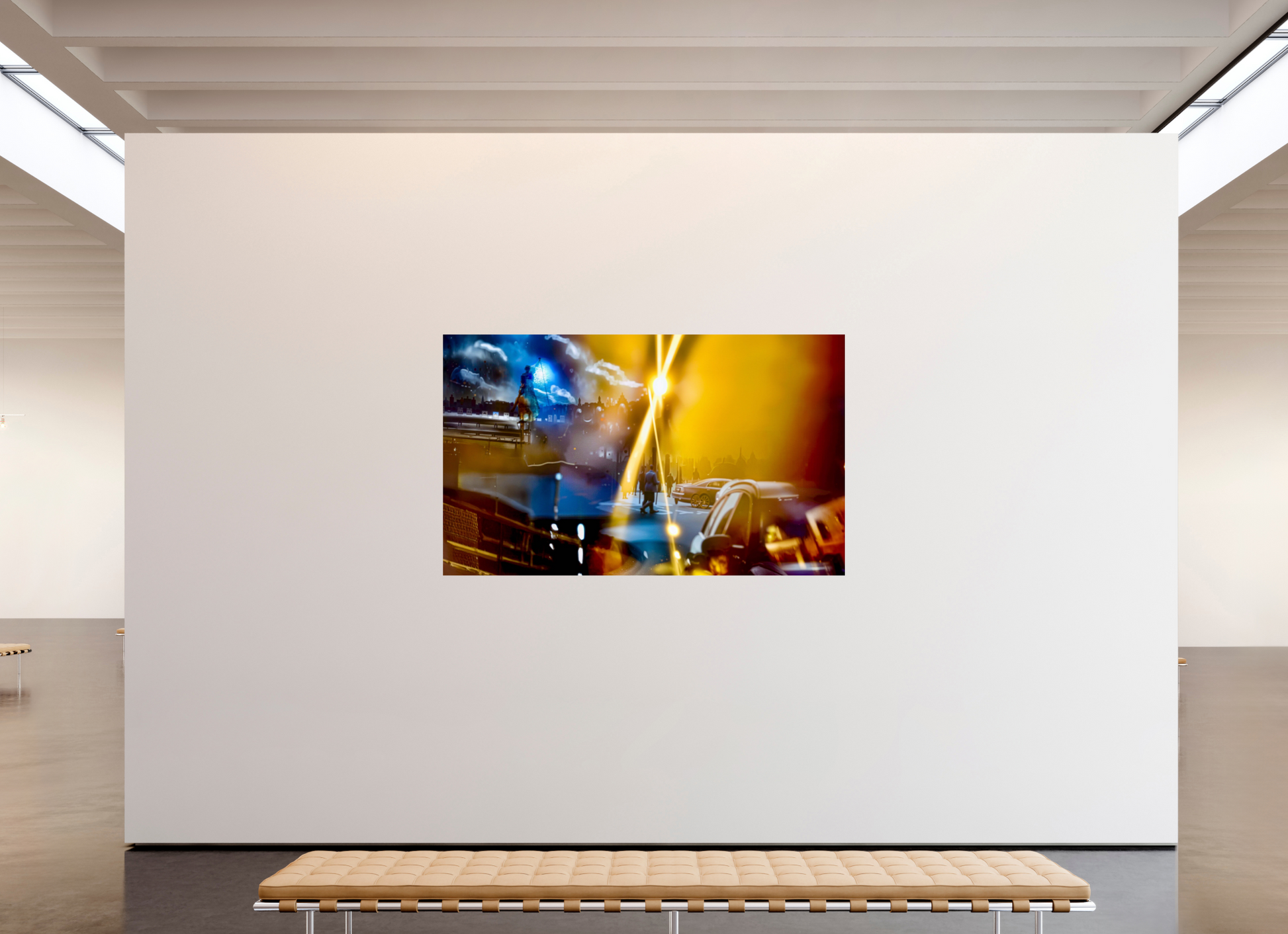 200.1 x 120 cm, 2 Photo print mounted on Dibond The Passage of Golden Shadows