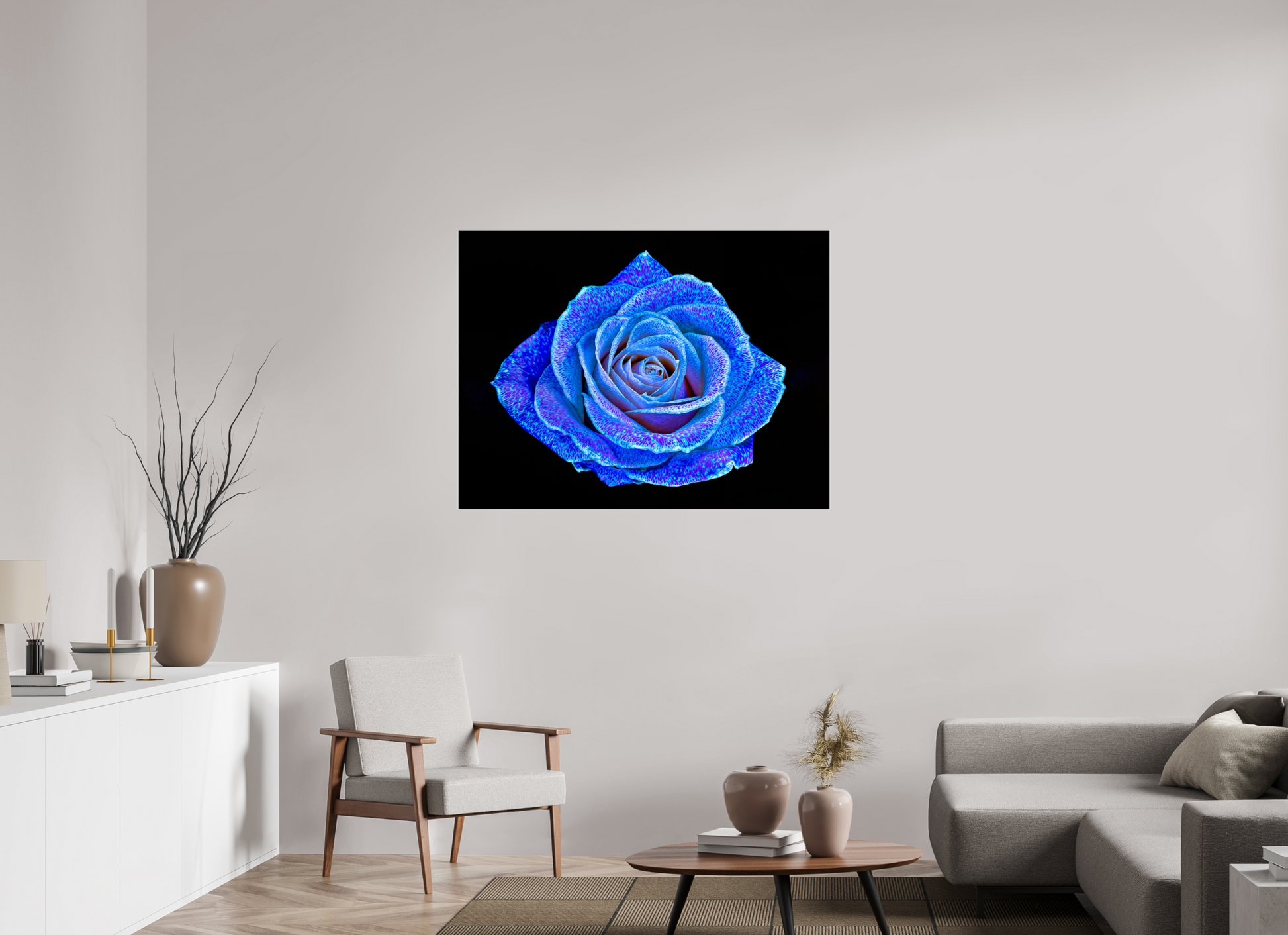 120 x 90 cm, 3 Photo print under acrylic glass The Rose with a Thousand Constellations