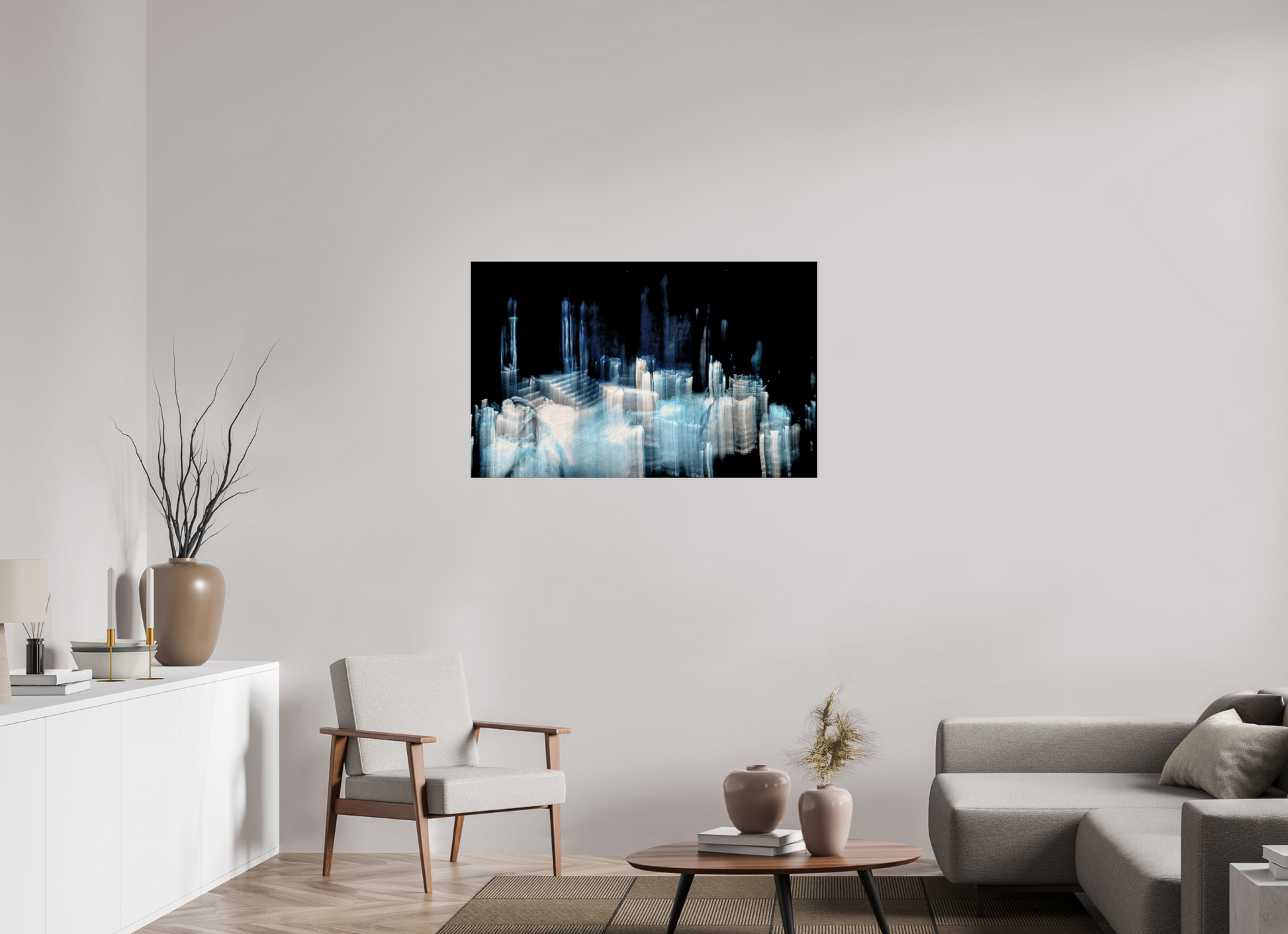 112 x 70 cm, 3 Tirage photo sous Verre acrylique Cathédrale de glace brisée