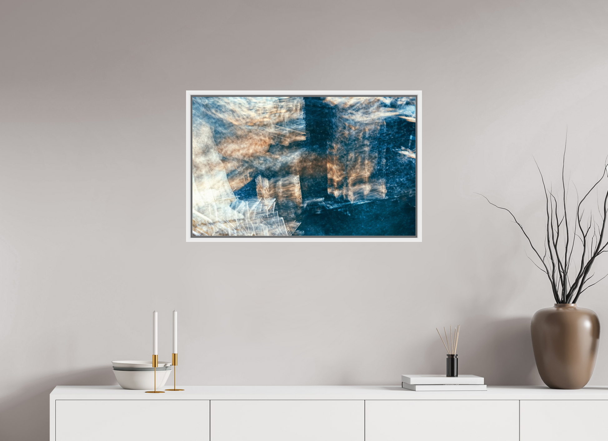 80.3 x 50 cm, 9 White American box Mapping of a faded dream