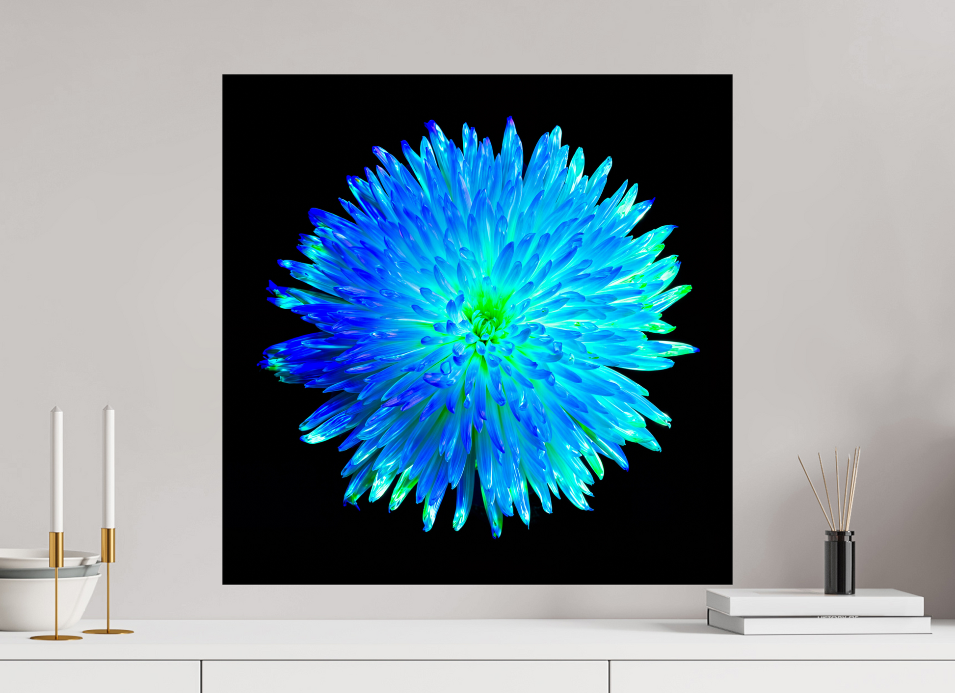 60 x 60 cm, 2 Photo print mounted on Dibond L’Astre Bleu