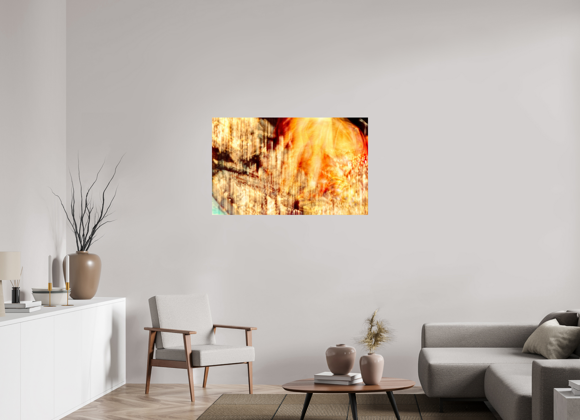 112 x 70 cm, 2 Photo print mounted on Dibond The incandescent heart of the world