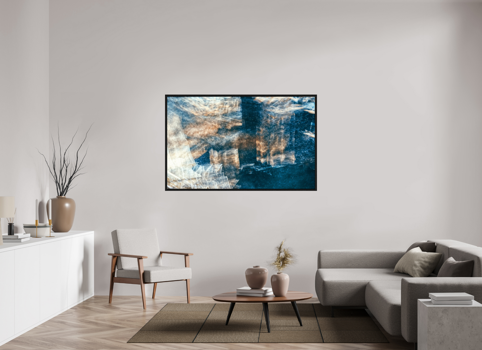 160.5 x 100 cm, 8 Black American box Mapping of a faded dream