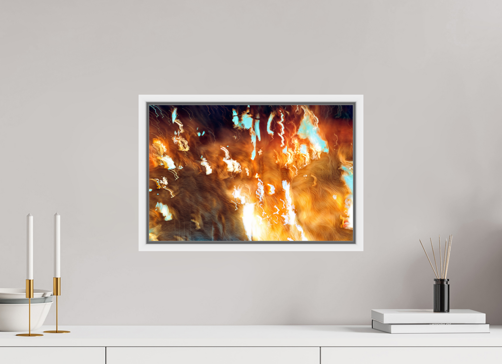 45 x 30 cm, 9 Caisse américaine Blanche Les braises du souvenir