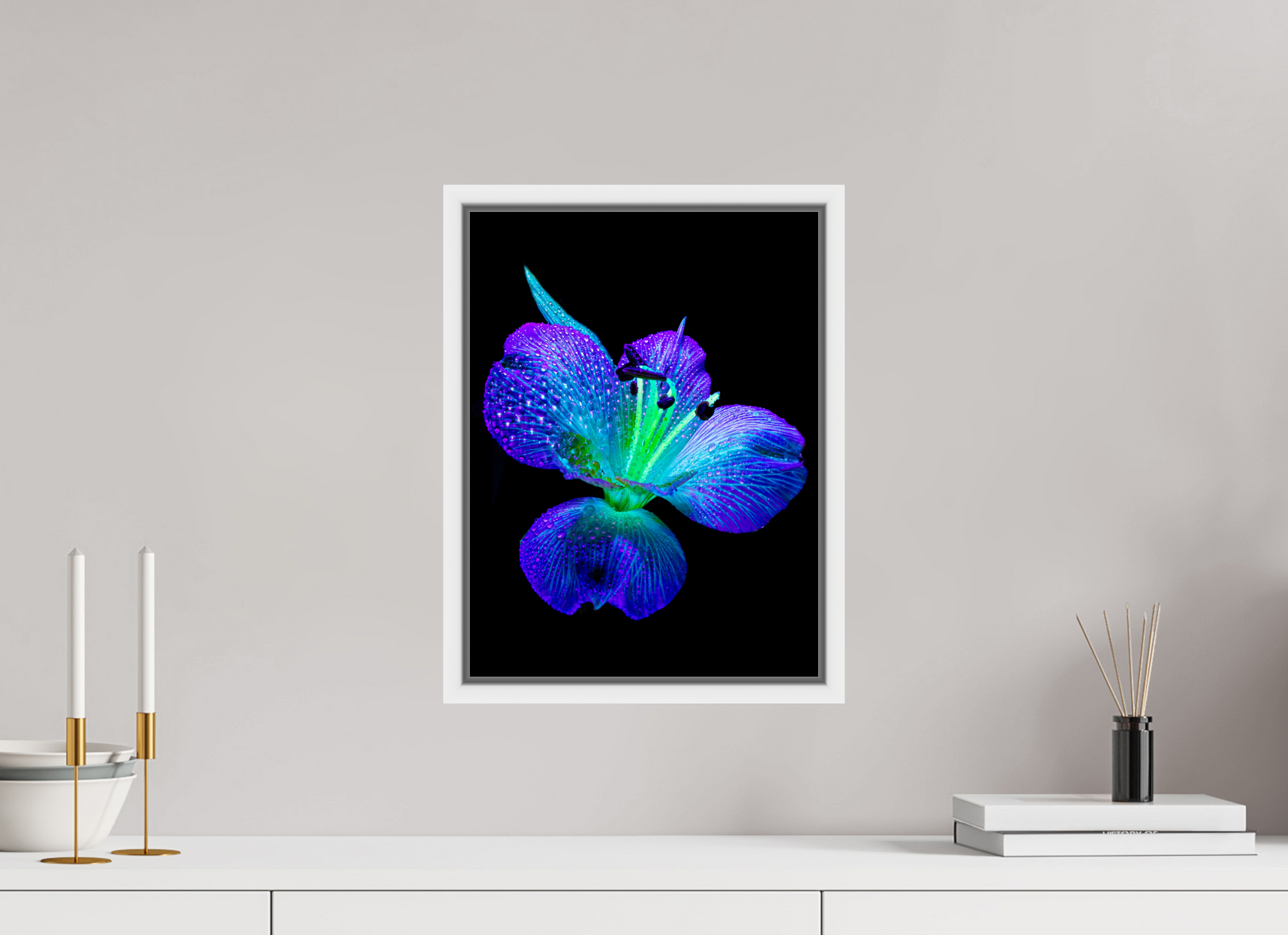 30 x 40 cm, 9 White American Box The sparkle of wings in the dew