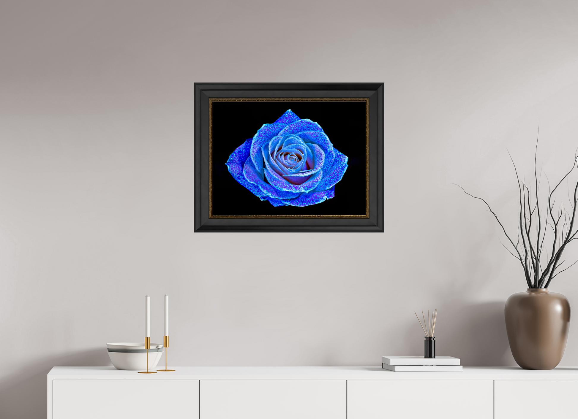 60 x 45 cm, 11 Black-Gold Frame The Rose with a Thousand Constellations