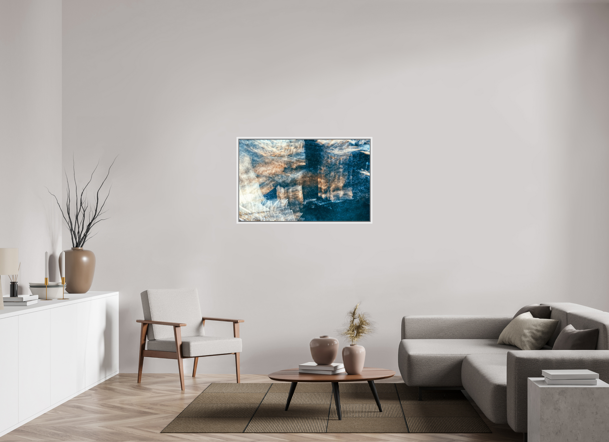 112.4 x 70 cm, 9 White American box Mapping of a faded dream