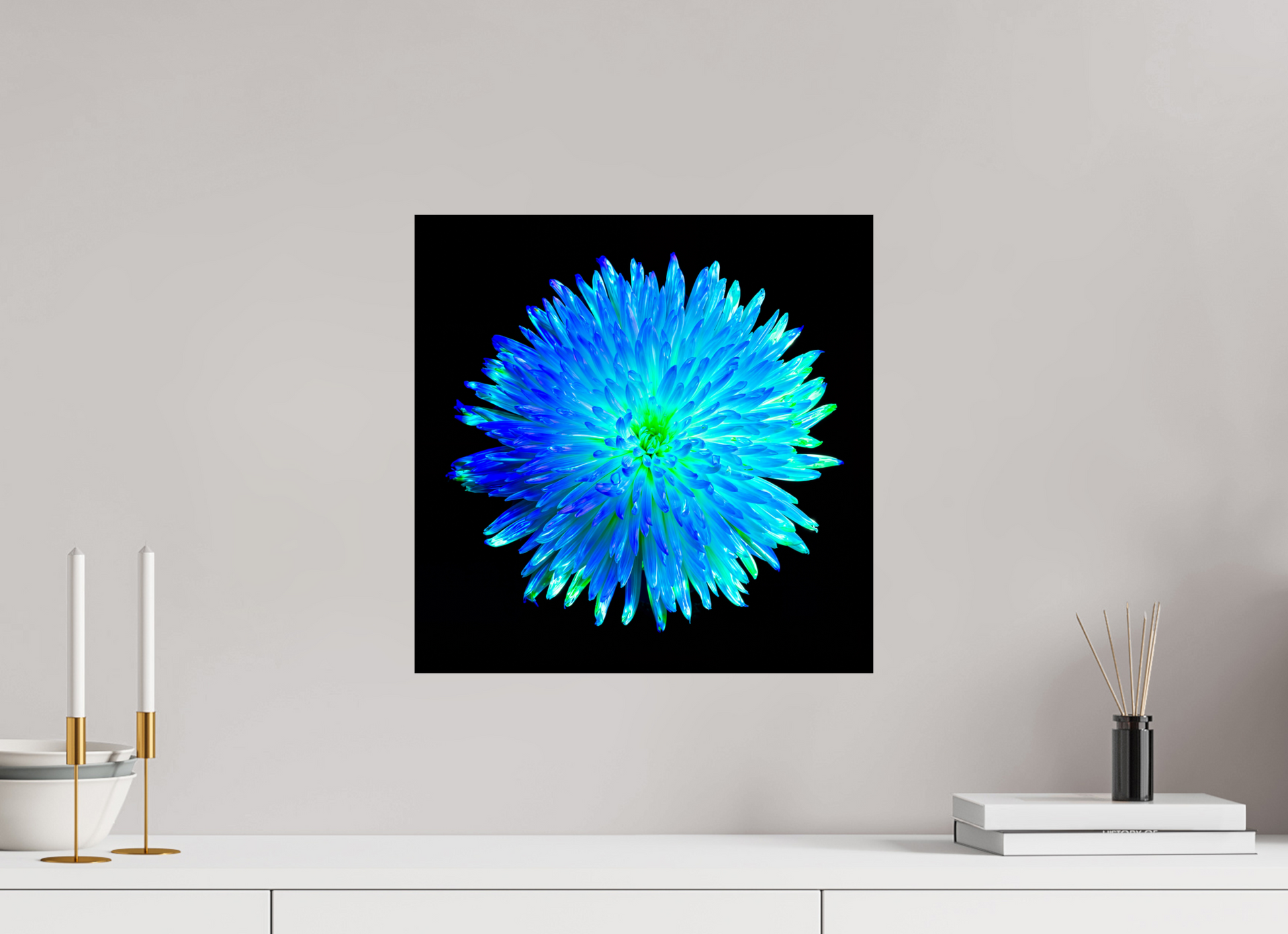 40 x 40 cm, 2 Photo print mounted on Dibond L’Astre Bleu